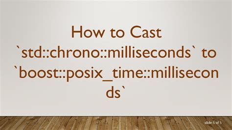 std::chrono milliseconds